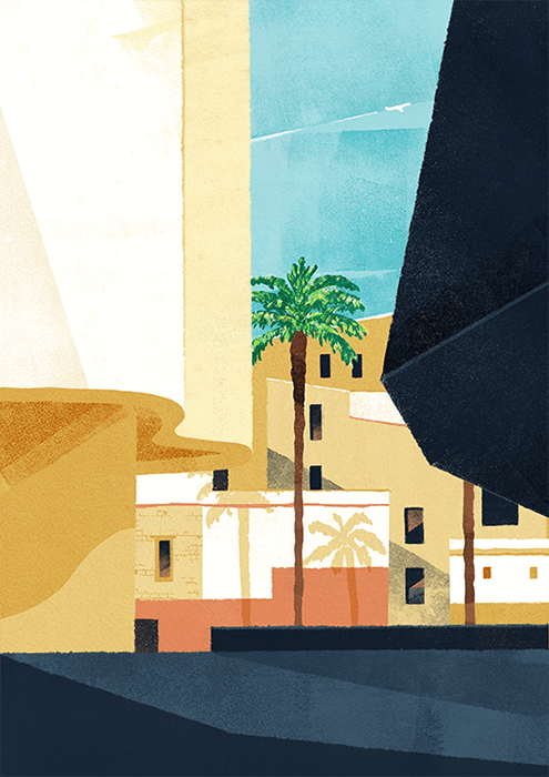 Daniel Dzonu Clarke illustration painting Macba 