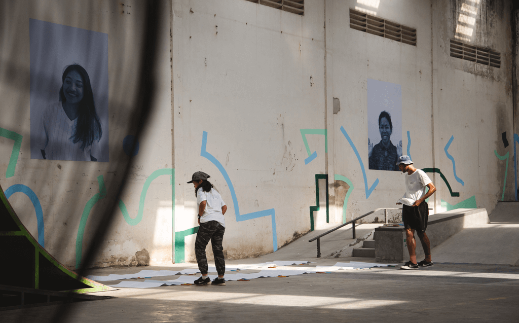 Daniel Dzonu Clarke skateistan mural