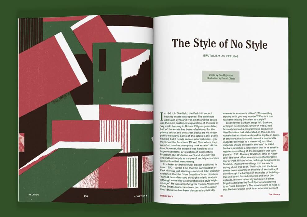 Daniel Dzonu Clarke illustration Brutalism