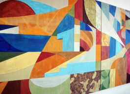 Daniel Dzonu-Clarke Radiance 1898 2026, Acrylic and pigment on linen Unique diptych painting