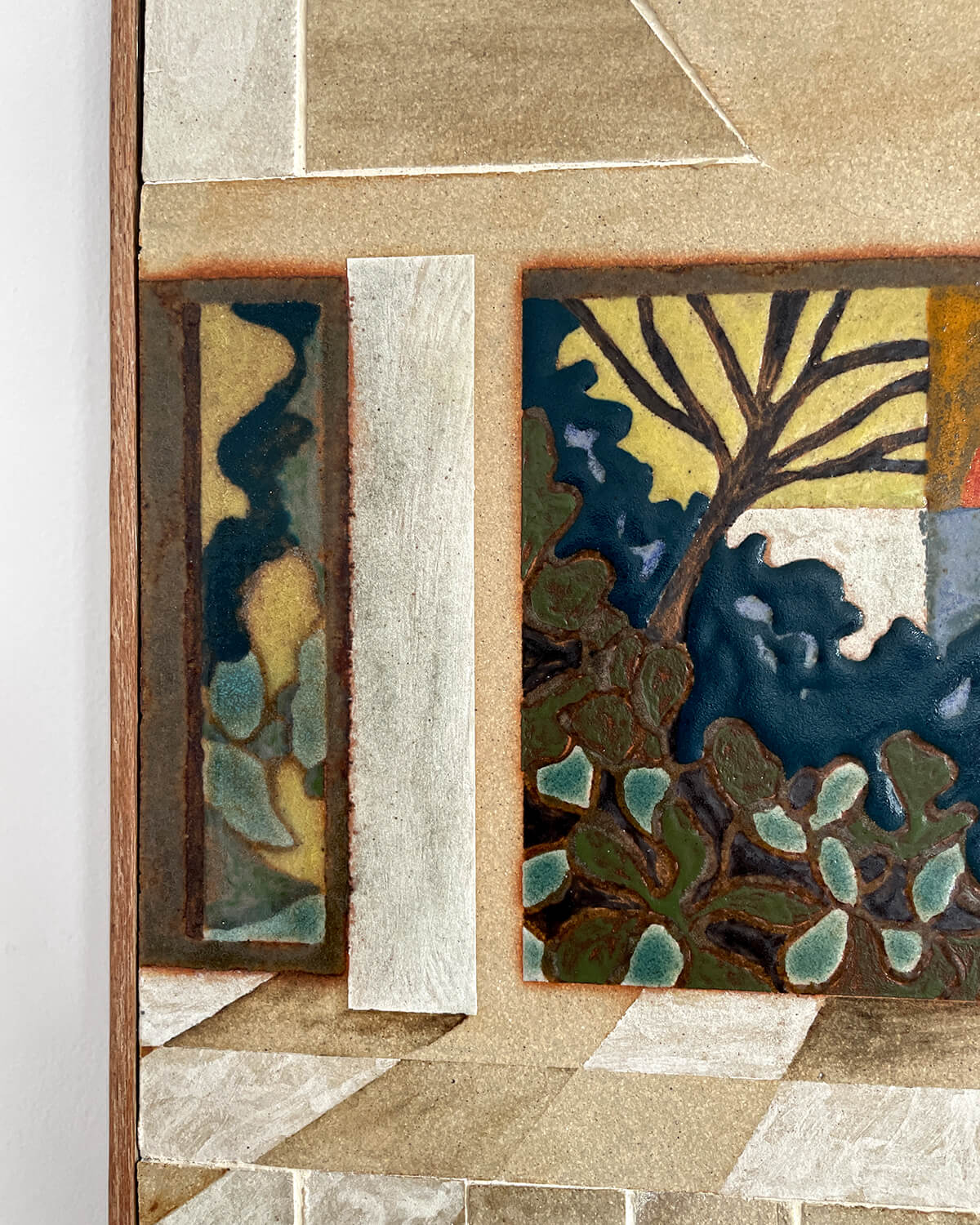 Daniel Dzonu-Clarke Aburi's Gaze 30x26cm Glaze on stoneware clay tile