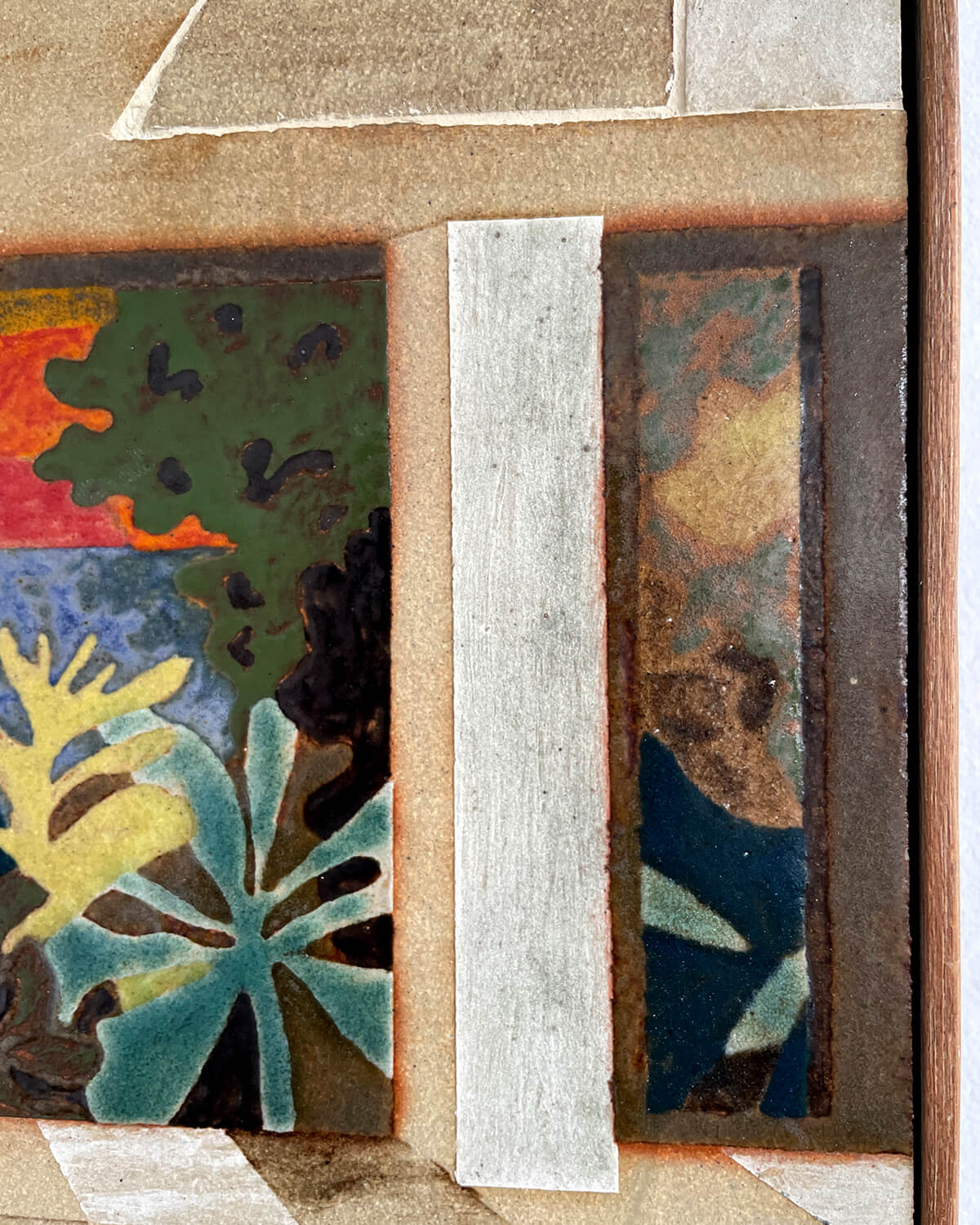 Daniel Dzonu-Clarke Aburi's Gaze 30x26cm Glaze on stoneware clay tile