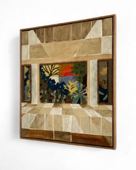 Daniel Dzonu-Clarke Aburi's Gaze 30x26cm Glaze on stoneware clay tile