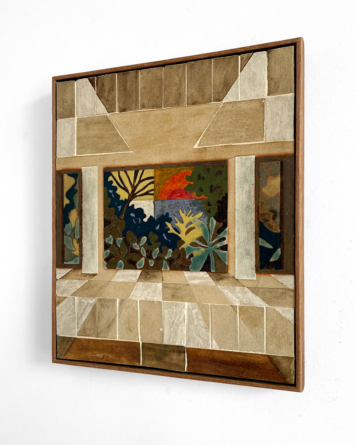 Daniel Dzonu-Clarke Aburi's Gaze 30x26cm Glaze on stoneware clay tile