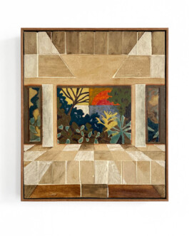 Daniel Dzonu-Clarke Aburi's Gaze 30x26cm Glaze on stoneware clay tile