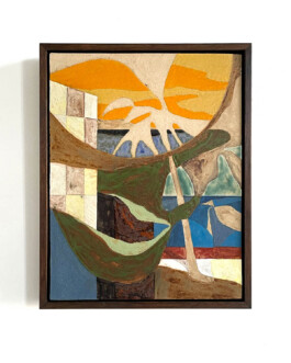 Sahel Sun Daniel Dzonu-Clarke Glaze on Stoneware ceramic tile 24 x 30cm 2025