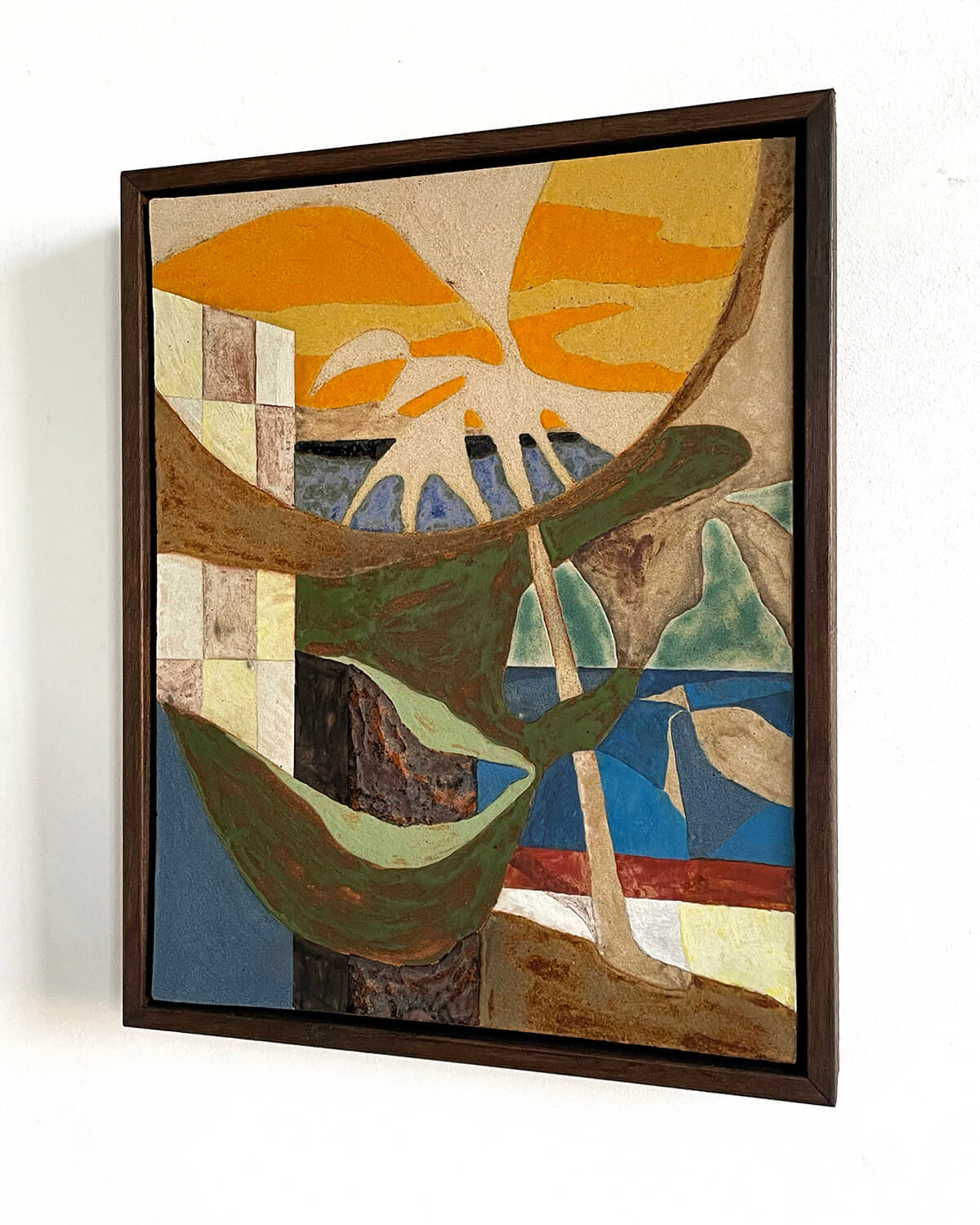 Sahel Sun Daniel Dzonu-Clarke Glaze on Stoneware ceramic tile 24 x 30cm 2025