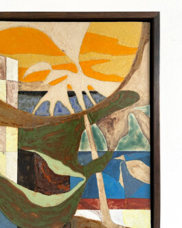 Sahel Sun Daniel Dzonu-Clarke Glaze on Stoneware ceramic tile 24 x 30cm 2025