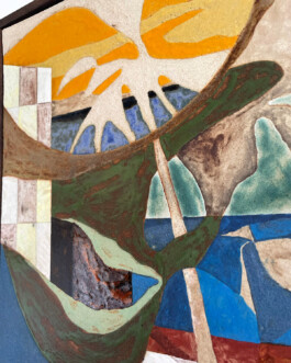 Sahel Sun Daniel Dzonu-Clarke Glaze on Stoneware ceramic tile 24 x 30cm 2025