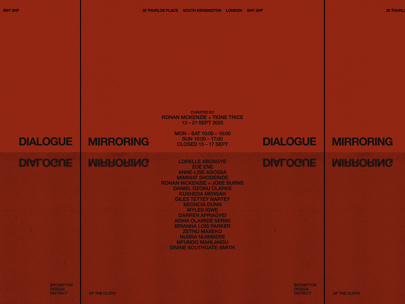 Daniel dzonu clarke Mirrioring Dialogue exhibition 2025