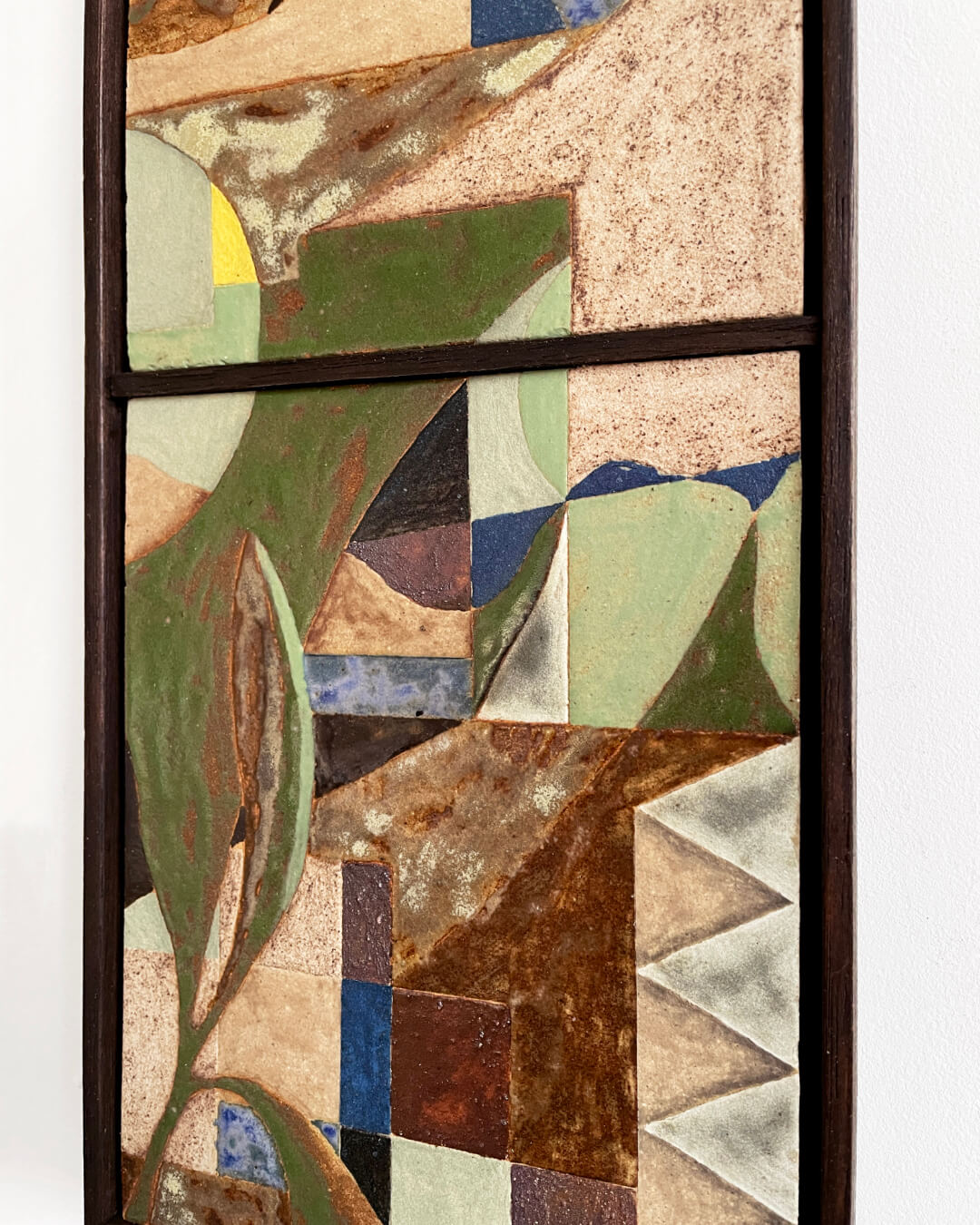Daniel Dzonu Clarke Sundrift - Aeolic-Beams-Daniel Dzonu-Clarke Glaze on stoneware tiles 13 x 31cm 2026