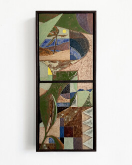Daniel Dzonu Clarke Sundrift - Aeolic-Beams-Daniel Dzonu-Clarke Glaze on stoneware tiles 13 x 31cm 2026
