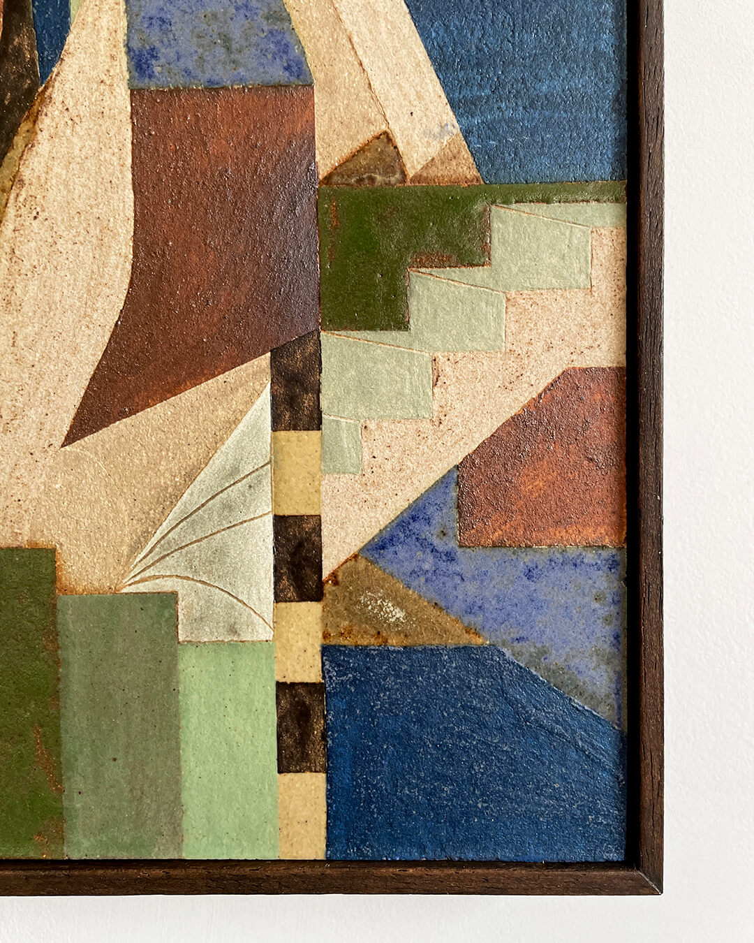 Daniel Dzonu Clarke Sundrift - Aeolic-Beams-Daniel Dzonu-Clarke Glaze on stoneware tiles 13 x 31cm 2026