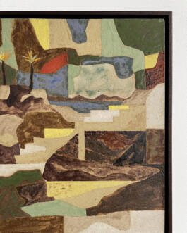 Daniel Dzonu Clarke - Clay Coast - 24 x 30cm - glaze on stoneware tile - 2026