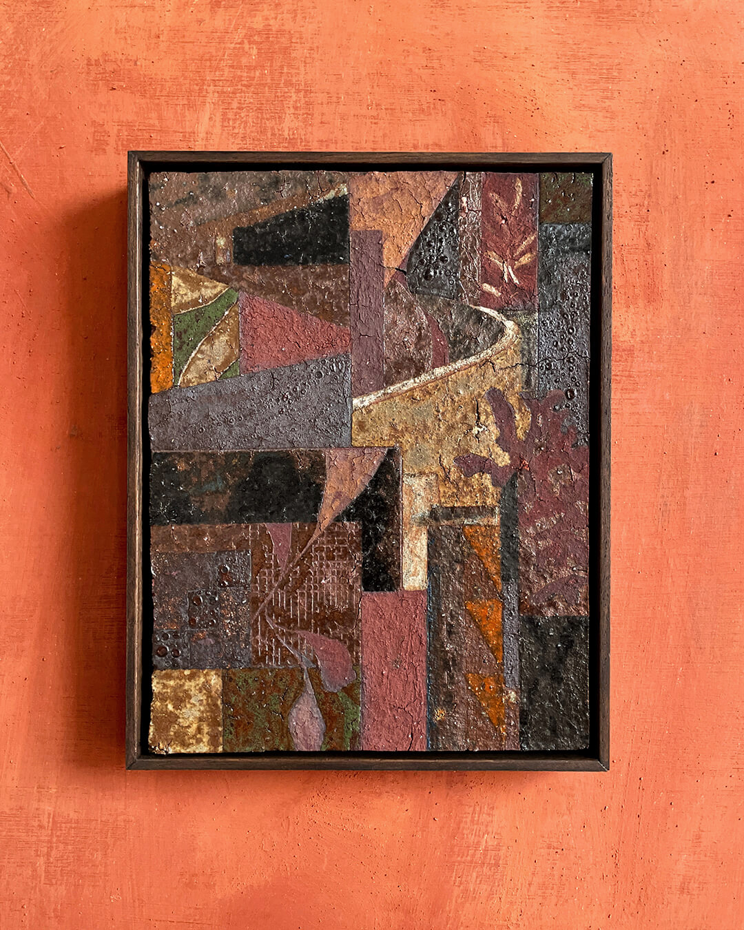 Daniel Dzonu Clarke Scarred Bars glaze on ceramic tile