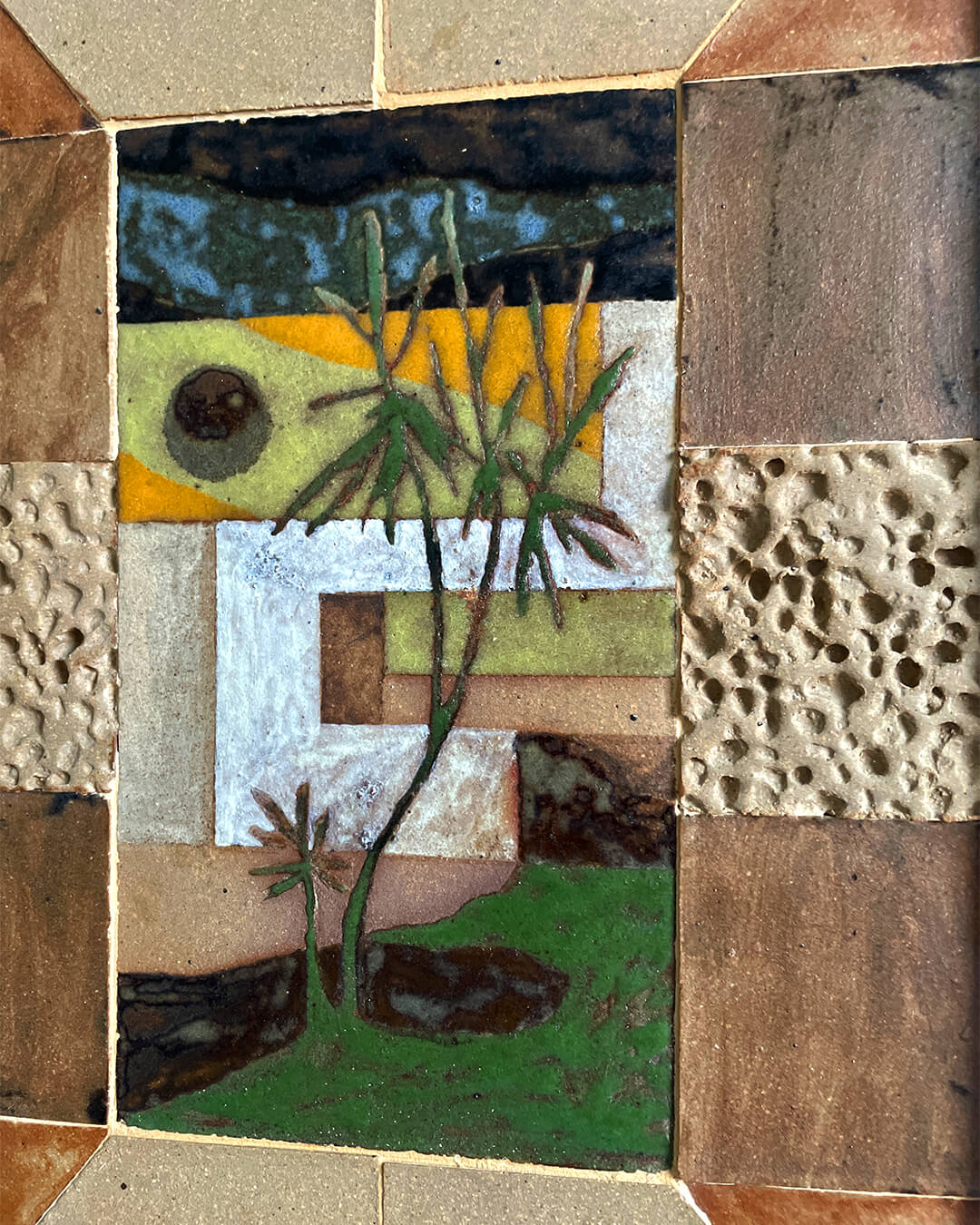 Daniel Dzonu Clarke Legon Daze Glaze on Ceramic Tiles_17x25.5cm