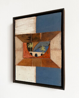 Daniel-Dzonu-Clarke-Passing-Achimota-Gertrude-Collection-Glaze-on-Stoneware-tiles-17.5-x-23cm