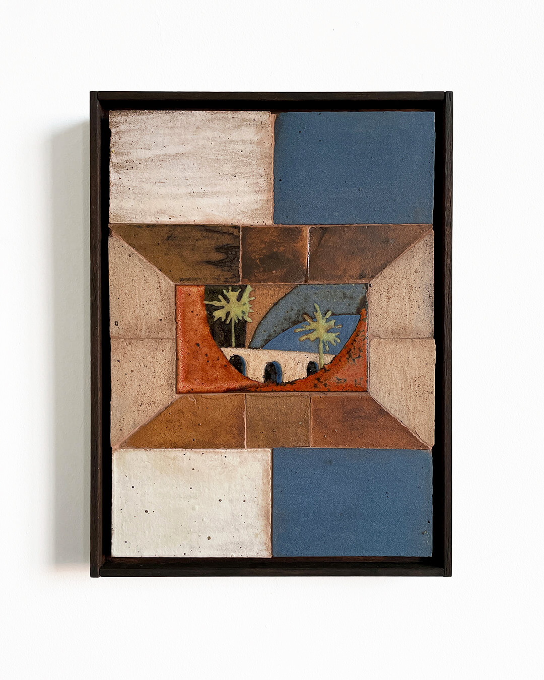 Daniel-Dzonu-Clarke-Passing-Achimota-Gertrude-Collection-Glaze-on-Stoneware-tiles-17.5-x-23cm